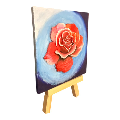3D Relief Flower Painting - Acrylic Art Series for Wall Décor and Home Display