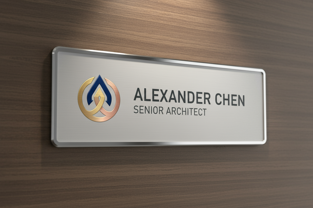 JOB NAMEPLATE WITH LOGO 