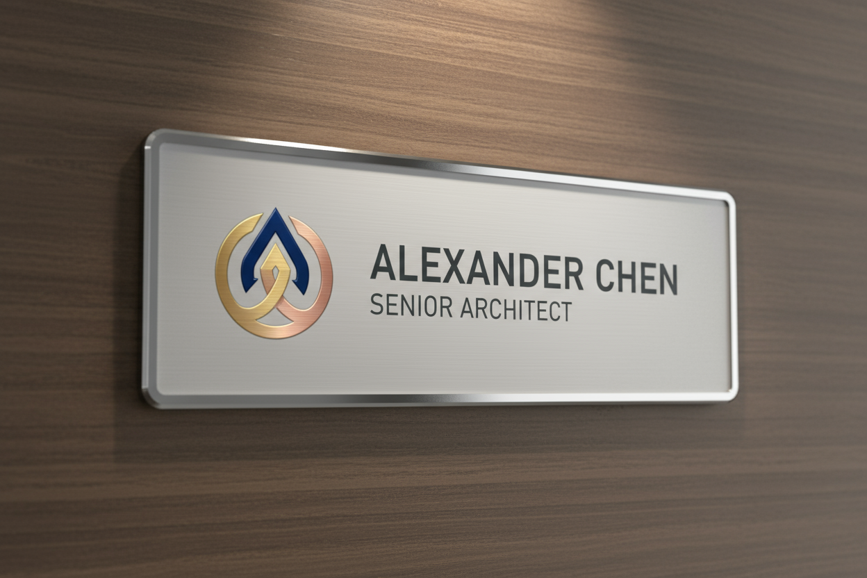 JOB NAMEPLATE WITH LOGO 